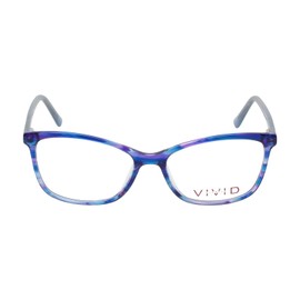 Calabria Vivid Designer Reading Eye Glasses 893 Glossy Marble Blue-Purple Crystal 52 mm