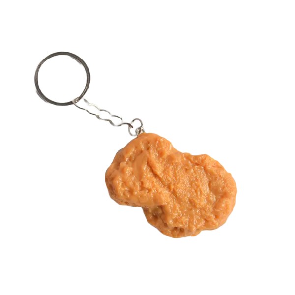 Chicken Keychain, Fried Chicken Keyring - Funny Keyring Gift, Keyring