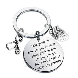 ENSIANTH Cardiologist Gifts Anatomy Cardiologist Keychain Graduation Gifts Cardiologists Nurse Doctor Gifts for Medical Students Anatomical Heart Jewelry (silver)