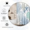Tritard Extra Long Nautical Coastal Shower Curtain Starfish Seashell Coral