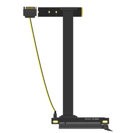 GLOTRENDS 300mm M.2 Key M to PCIe 4.0 X16 Riser Cable with SATA Power Cable, Not Support M.2 SATA Slot