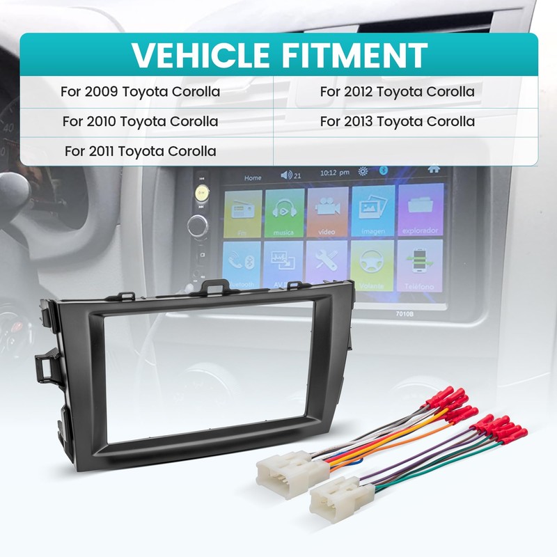 NuIth Double DIN Radio Installation Dash Kit W/Radio Wire Harness