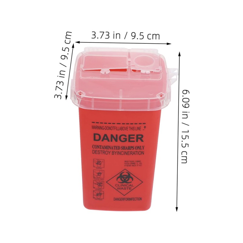 SAFIGLE 3Pcs Disposal Container with Flip Open Lid Durable Collector