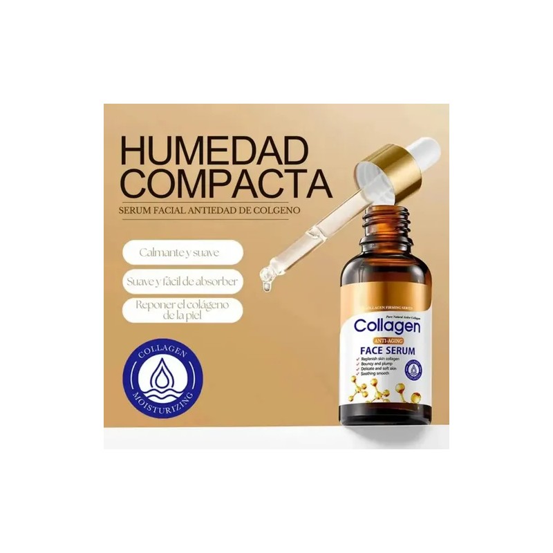 Serums Faciales + Rodillo Gua Sha Jade Masaje Paquete 5pzs