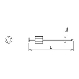 Daidohant 10174889 Straining Nail VP F-36 (approx. 90 pieces) #18 (Diameter: d) 0.05 inches (1.2 mm) x Length: L: 1.4 inches (36 mm) Wood Basing/Folding/Hammer (daidohant)