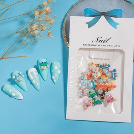 Baluue Cute Cartoon Nail Art Charms for Creative Manicure Durable Metal Decorations Random Styles for Nail Art Lovers for Parties and Performances