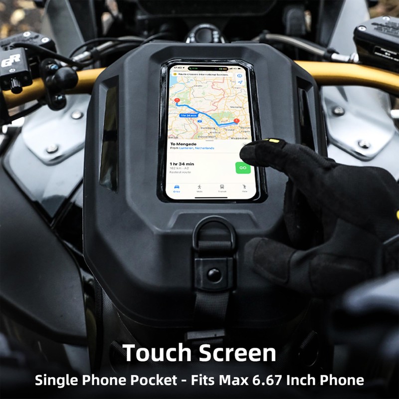 Rhinowalk Motorcycle Tank Bag and Backpack, 5.6 Liter Touchscreen Waterproof