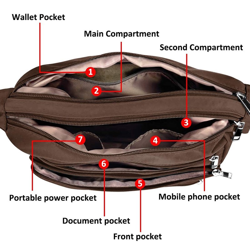 VOLGANIK ROCK Shoulder Bag for Women, Multiple Pockets, Handbag, Shoulder