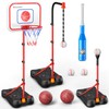 HopeRock 2 in 1 Kids Basketball Hoop and T Ball