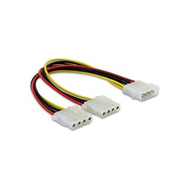 DELOCK Y- cable Power Supply> 2x 4pin Molex 82100