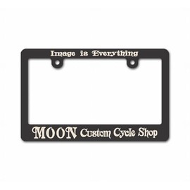 MOONEYES Image is Everything_NF-MG130MMCS-MON License Plate Frame for Motorcycles 4.8 fl oz (126 cc) or more Black