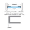 Dulles Glass Floating Shelf Brackets, Rectangular Clamps Heavy Duty, Chrome,