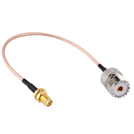 TengKo Handheld Antenna Adapter Cable SMA Female to UHF SO-239 Female Connectors 6'' for Wouxun Baofeng Quasheng Linton Connects UHF Base and Mobile Antennas