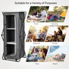 Giantex Folding Camping Storage Cabinet with 3 Shelves and Carry