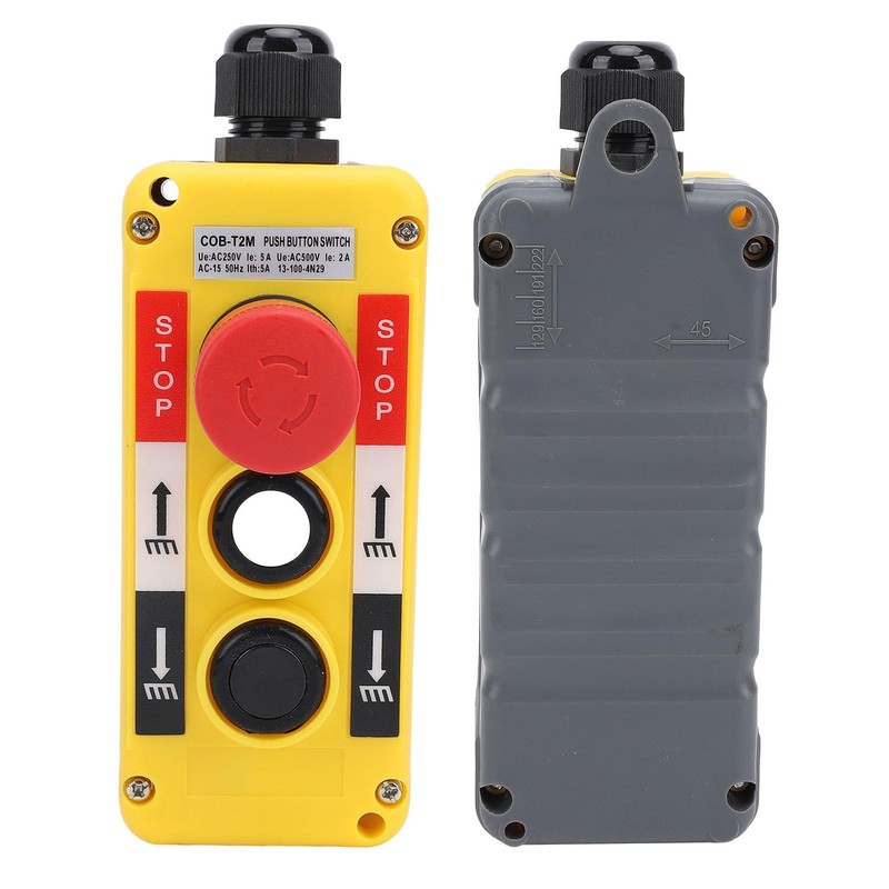 Hoist Button Control, Emergency Stop, Up Down Crane Pendant Switch,