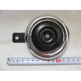 Motorcycle Double Horn 2 Pcs Set Universal Black Plated 12V Custom (Black)