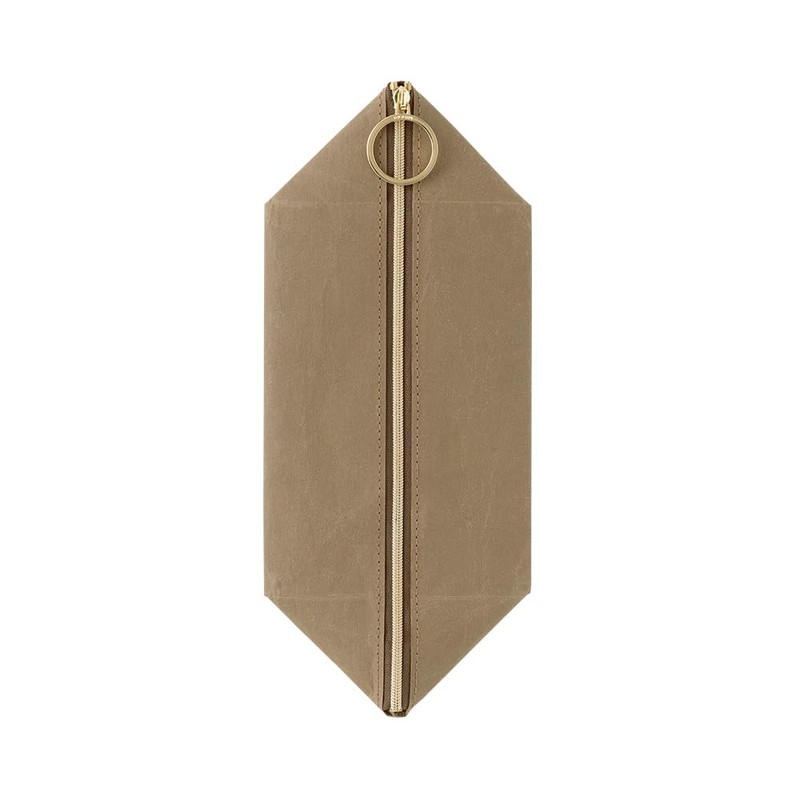 Midori 41842006 Pen Case Pen Tray Pouch, Brown