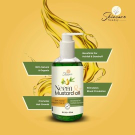 Skincare Sunday 100% Natural Cold-Pressed Neem & Mustard Oil for Hair (16oz)