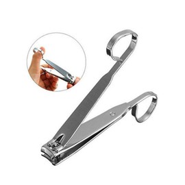AKOAK 2 Different Sizes Carbon Steel Cuticle Nipper Cutter Large Curved Straight Finger Toe Nail Clippers Scissors Manicure Pedicure Steel Trimmer