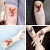 Dopetattoo 6 Sheets Temporary Fake Tattoos for Men Adults Phoenix