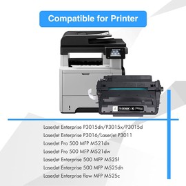 CE255X 55X P3015 Toner Cartridge 2-Pack Compatible Replacement for HP 55X 55A CE255X CE255A for P3015 P3015dn P3015x Pro 500 MFP M521dn M521dw M521 M525 Printer Ink