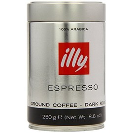 illy, Ground Espresso Coffe, Dark Roast, 8.8-Ounce Tins (Pack of 2) by illy [Foods]