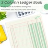 gisgfim 100 Sheets Columnar Analysis Pad, 3 Column Ledger, 3