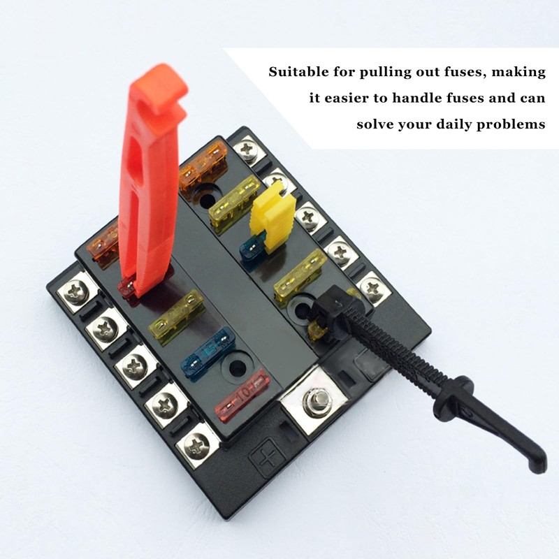 FSTURIOS 8PCS Car Fuse Puller Tool, 4 Size Mini Plastic