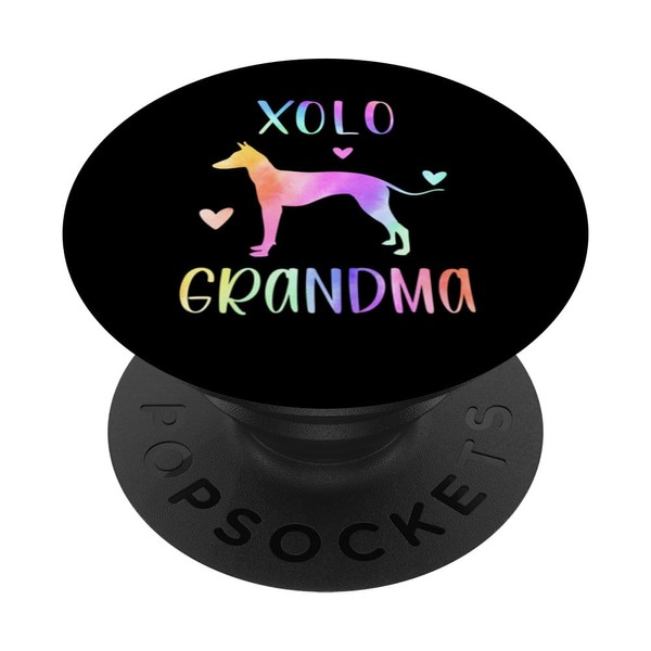 Xolo Oma Xoloitzcuintle Nana Regenbogen Aquarell PopSockets mit austauschbarem PopGrip