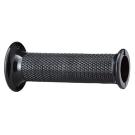 Kijima 201-202 Motorcycle Parts Grip Rubber Black 4.5 x 0.9 inches (114 x 22.2 mm) Through Type