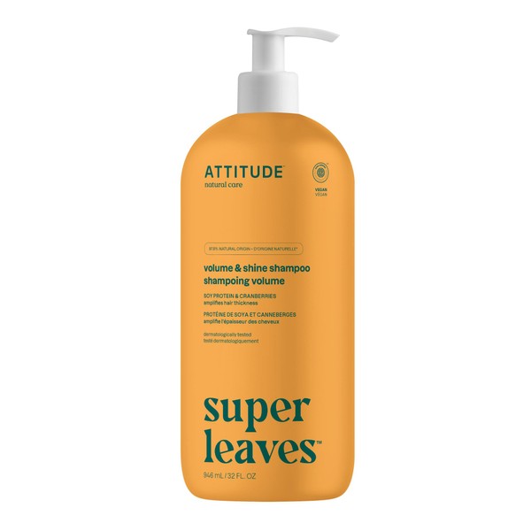 ATTITUDE ATTITUDE Volume and Shine Hair Shampoo, EWG Verified, For