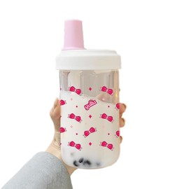 YULU FOODS Reusable Boba Tea Cup – Leakproof 500ml Drink Cup for Water, Bubble Tea, Smoothies, and Cold Beverages