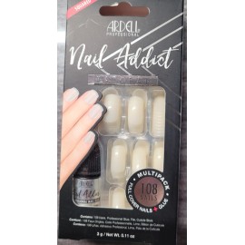 Ardell Profesional Nail Addict Natural Square Full Cover Nails Plus Glue