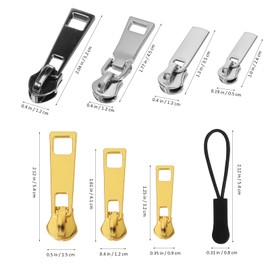 KALLORY Zipper Repair Kit Zipper Pull Replacement Zipper Zipper Stops Zipper Fix Repair Parts for Jacket Purses Luggage