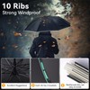 GOHHME Umbrella Storm Resistant Pocket Umbrella Inverted 10 Ribs Umbrella