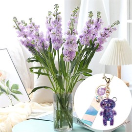 KUPOOL Acrylic Starry Bear Keychain Cute Trendy Bear Key Ring/Pendant Key Chain Jewelry Gift For Children Women Girlfriend Trendy Bag Backpack Car Keys Pendant, Purple