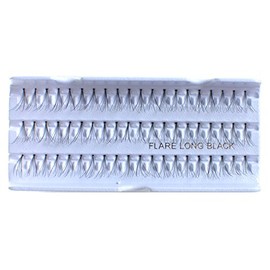 100 Pairs 100% Human Hair False Eyelashes Natural Black #LONG-BLACK