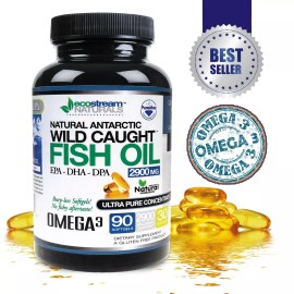 EcoStream Naturals Natural Wild Omega 3 Fish Oil EPA-DHA-DPA Soft-Gels