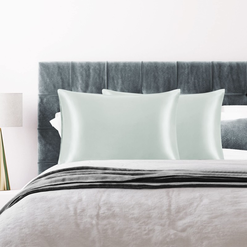 PiccoCasa Satin Pillowcases for Hair and Skin with Eye Mask