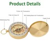 Zvorgath Compass, Camping Survival Compass, Metal Copper Clamshell Style with