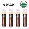 Bálsamo labial orgánico USDA de Earth's Daughter, paquete de 4