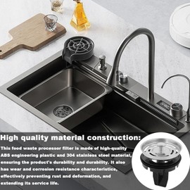 Garbage Disposal Splash Guard | Stainless Steel Garbage Disposal Stopper - Efficient Shredder Grinder, Kitchen Drain Strainer, Food Waste Disposer Filter for Kitchen