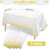 Tegeme Rectangular Polyvinyl Chloride Tablecloth, 54 x 108 inches, White,