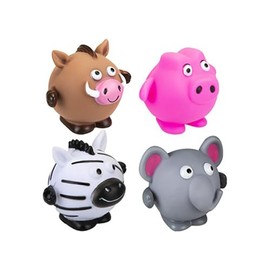 Assorted Designs Funny Animal Squeaky Dog Toy - Durable Vinyl Material, Perfect for Playtime & Entertainment - 1 Pc.