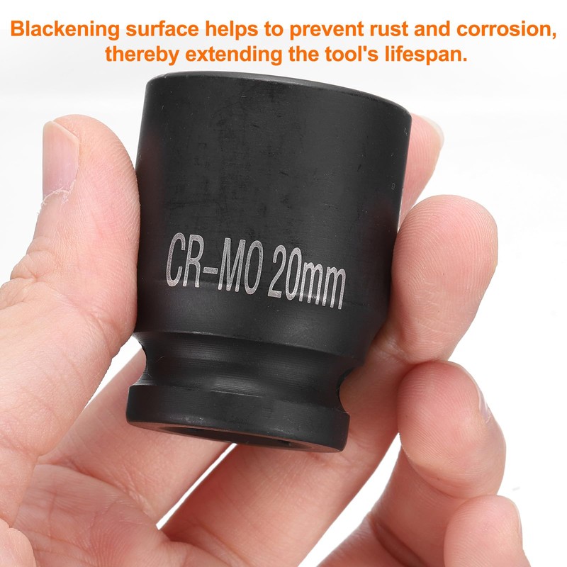HARFINGTON 4 Point Square Socket 1/2" Drive 20mm Metric Square