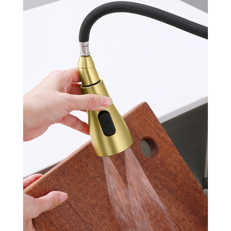 Kitchen Faucet Sprayer Head Replacement - with 15 Adapters Pull