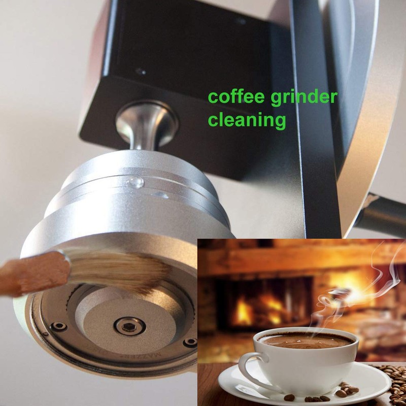 Coffee Grinder Cleaning Brush + Coffee Brush Wood Handle &