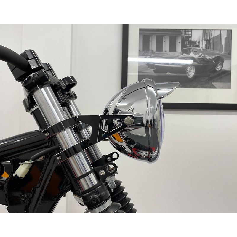 Universal Motorcycle Motorbike Classic Chrome Headlight with High and Low