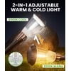 BITPOTT 4 Pack Solar Pathway Lights Waterproof IP65, 2-in-1 Warm&Cool