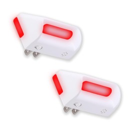 Red LED Night Light, Dusk to Dawn Sensor, Dual Lighting Mode, Guide Light, and Sleep Light, Switch ON OFF, Night Light Plug into Wall for Bedroom, Bathroom, Kitchen, Hallway, Stairway, 2 Pack